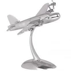 KADIMA DESIGN Deko Flugzeug Propeller aus Aluminium, 42x30 cm, elegantes Design, handgefertigt, robuste und langlebige Konstruktion