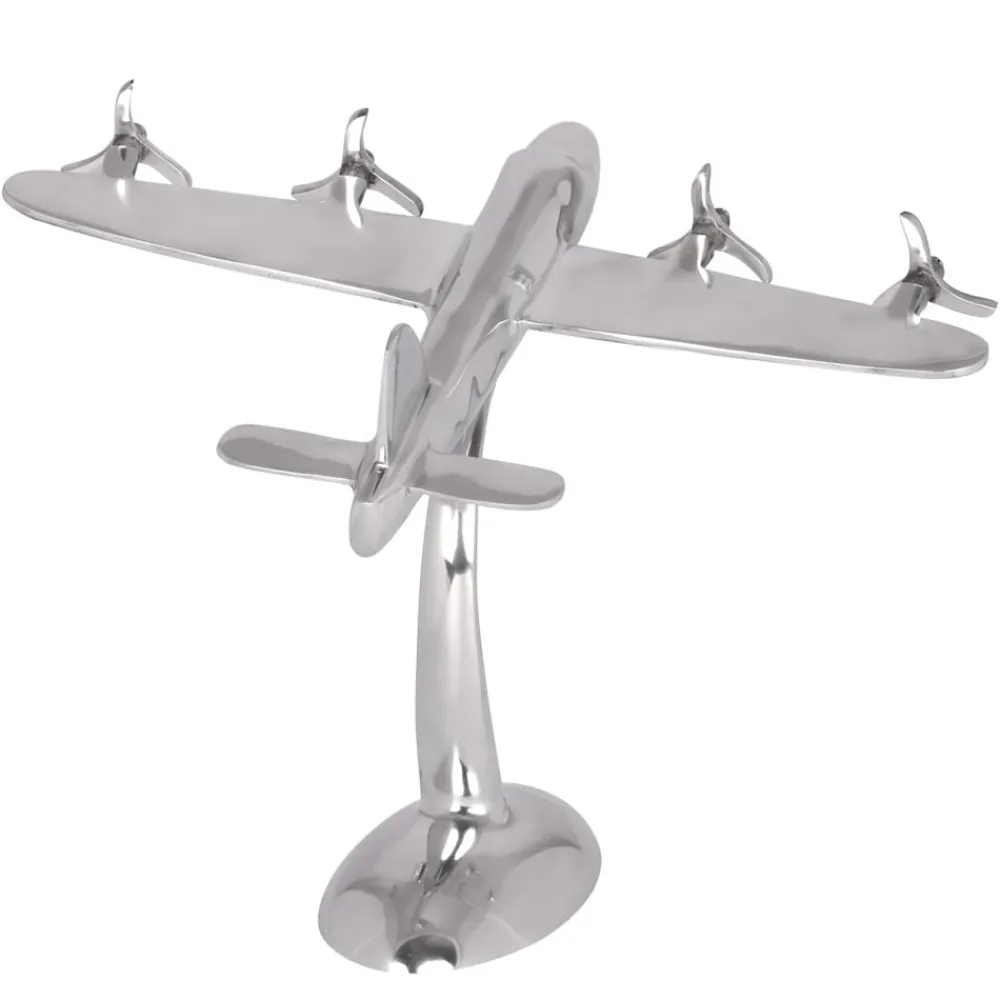 KADIMA DESIGN Deko Flugzeug Propeller aus Aluminium, 42x30 cm, elegantes Design, handgefertigt, robuste und langlebige Konstruktion