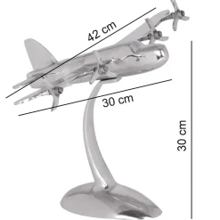 KADIMA DESIGN Deko Flugzeug Propeller aus Aluminium, 42x30 cm, elegantes Design, handgefertigt, robuste und langlebige Konstruktion