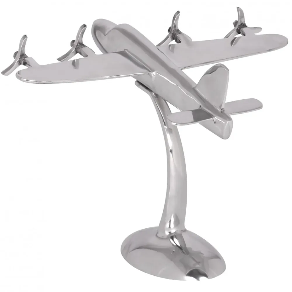 KADIMA DESIGN Deko Flugzeug Propeller aus Aluminium, 42x30 cm, elegantes Design, handgefertigt, robuste und langlebige Konstruktion