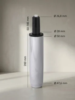 Ergonomische Gasdruckfeder: Hochwertig, Tiefenfederungspuffer, Chromfarbe, 180 kg Belastbarkeit. ^ KADIMA DESIGN Discount