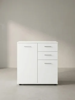 Kommode Sideboard, 2 Türen und 2 Schubladen, kratzfeste Melaminharz-Beschichtung. ^ KADIMA DESIGN Discount