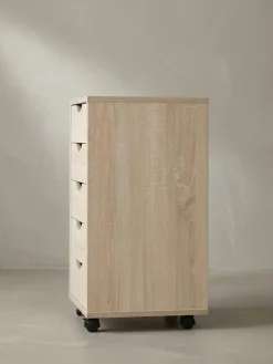 Rollcontainer, 5 Schubladen, MDF-Holz, Büro/Wohnzimmer - Stilvoller Stauraum ^ KADIMA DESIGN Outlet