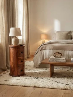 Rustikale Sheesham Massivholz Kommode mit 3 Schubladen, Stilvoll und strapazierfähig ^ KADIMA DESIGN New