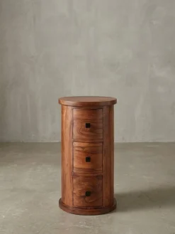 Rustikale Sheesham Massivholz Kommode mit 3 Schubladen, Stilvoll und strapazierfähig ^ KADIMA DESIGN New