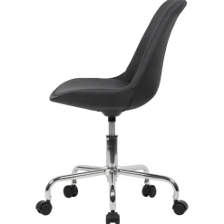 KADIMA DESIGN Schalenstuhl MESCHIO für Homeoffice, 360° Drehfunktion, max. 110 kg Belastung, in verschiedenen Farben Schwarz Outlet