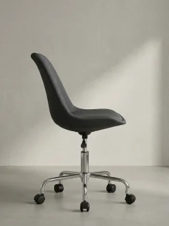 KADIMA DESIGN Schalenstuhl MESCHIO für Homeoffice, 360° Drehfunktion, max. 110 kg Belastung, in verschiedenen Farben Schwarz Outlet