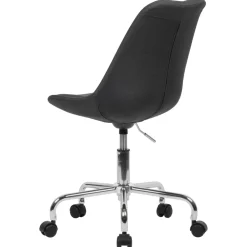 KADIMA DESIGN Schalenstuhl MESCHIO für Homeoffice, 360° Drehfunktion, max. 110 kg Belastung, in verschiedenen Farben Schwarz Outlet