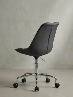 KADIMA DESIGN Schalenstuhl MESCHIO für Homeoffice, 360° Drehfunktion, max. 110 kg Belastung, in verschiedenen Farben Schwarz Outlet