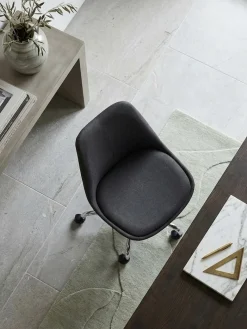 KADIMA DESIGN Schalenstuhl MESCHIO für Homeoffice, 360° Drehfunktion, max. 110 kg Belastung, in verschiedenen Farben Schwarz Outlet