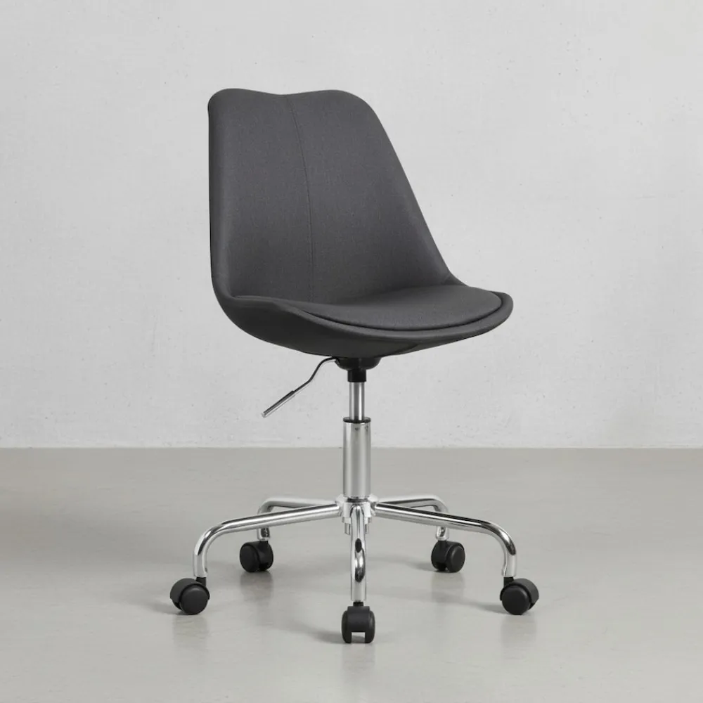 KADIMA DESIGN Schalenstuhl MESCHIO für Homeoffice, 360° Drehfunktion, max. 110 kg Belastung, in verschiedenen Farben Schwarz Outlet