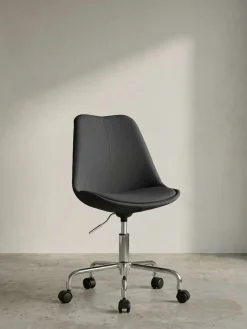 KADIMA DESIGN Schalenstuhl MESCHIO für Homeoffice, 360° Drehfunktion, max. 110 kg Belastung, in verschiedenen Farben Schwarz Outlet