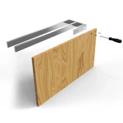 kalb Material für Möbel kalb | Handtuchhalter Jörn mit zwei Stangen für Waschtisch, schwarz, Aluminium, Länge: 400mm, Höhe: 25mm, Tiefe: 120mm Online