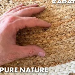 Karat homeliving Jute-Teppich Mumbai | Rund | Handgewebt | Aus Naturfasern Outlet