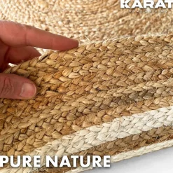 Karat homeliving Jute-Teppich Mumbai | Rund | Handgewebt | Aus Naturfasern Outlet