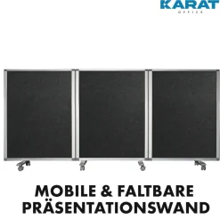 Karat office Doppelseitige Trennwand | 3-teilig | Filz Sale