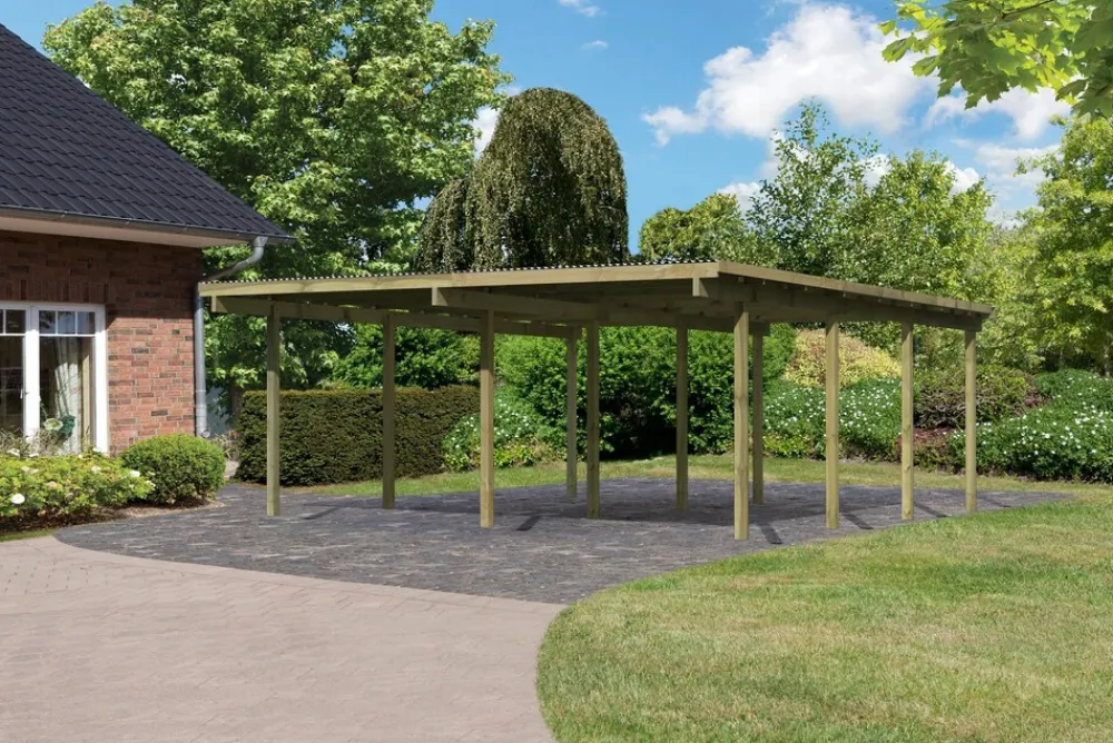 Karibu Holztechnik Karibu Doppelcarport "Twin Carport One" KDI Hot