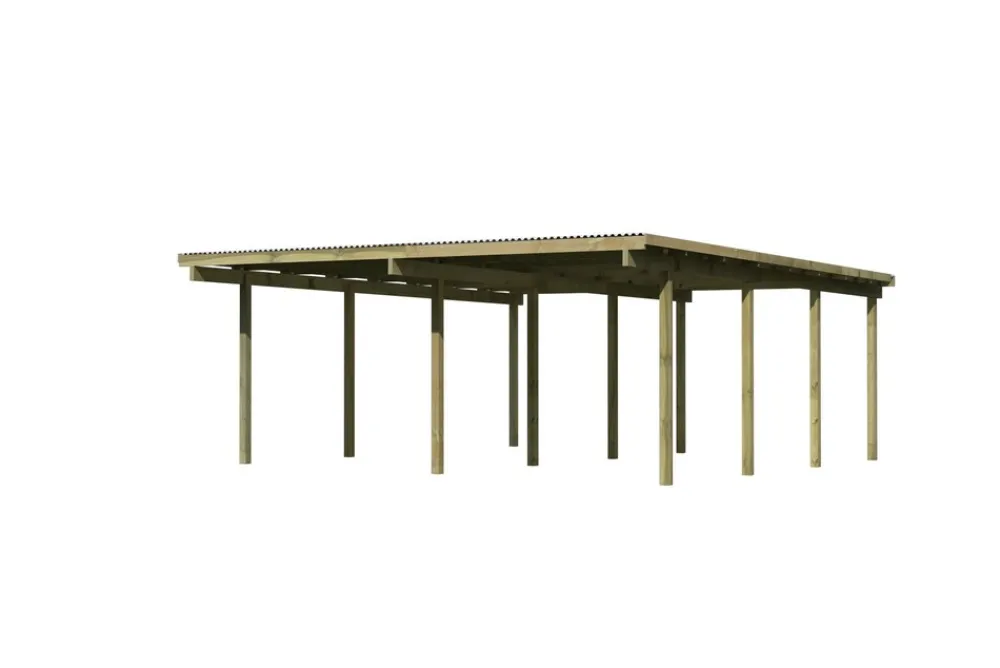 Karibu Holztechnik Karibu Doppelcarport "Twin Carport One" KDI Hot