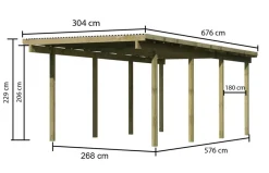 Karibu Einzelcarport  "Solo Carport Two" KDI ^ Karibu Holztechnik Sale