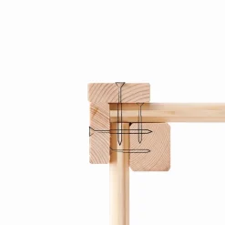 Karibu Holztechnik Karibu Gartenhaus "Kano 2" SET mit Anbaudach | naturbelassenes Fichtenholz Clearance