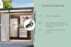Karibu Gartenhaus Leopard anthrazit ^ Karibu Holztechnik Online