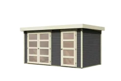 Karibu Gartenhaus Maluna 1 terragrau inkl. Fußboden & Dacheindeckung Gerätehaus Gartenlaube ^ Karibu Holztechnik Sale
