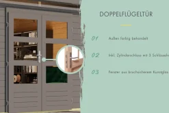 Karibu Holztechnik Karibu Gartenhaus Pentus 3,5 naturbelassen Discount
