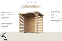 Karibu Grillunterstand Rocky Pavillon Doppel Set ^ Karibu Holztechnik Hot