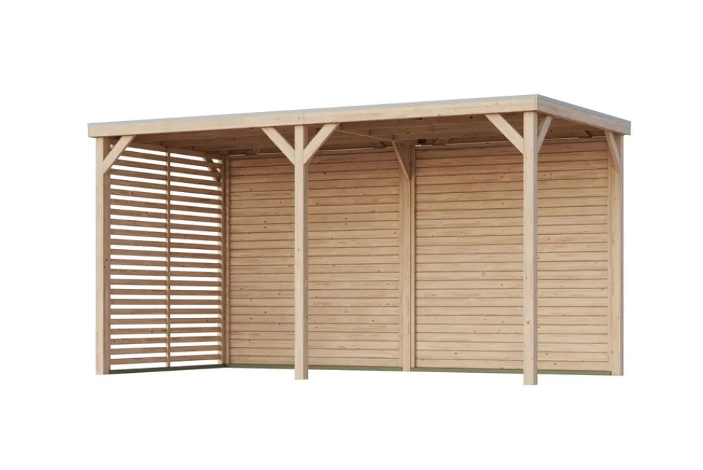 Karibu Grillunterstand Rocky Pavillon Doppel Set ^ Karibu Holztechnik Hot