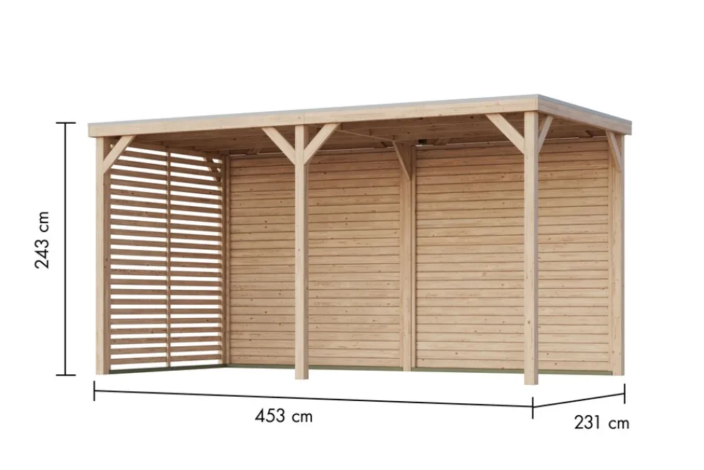 Karibu Grillunterstand Rocky Pavillon Doppel Set ^ Karibu Holztechnik Hot