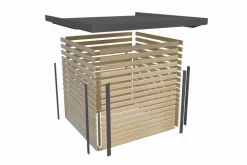 Karibu Hybrid Gartenhaus Hollywood naturbelassen inkl. Fußboden Gartenlaube Geräteschuppen Gartenhütte Hot