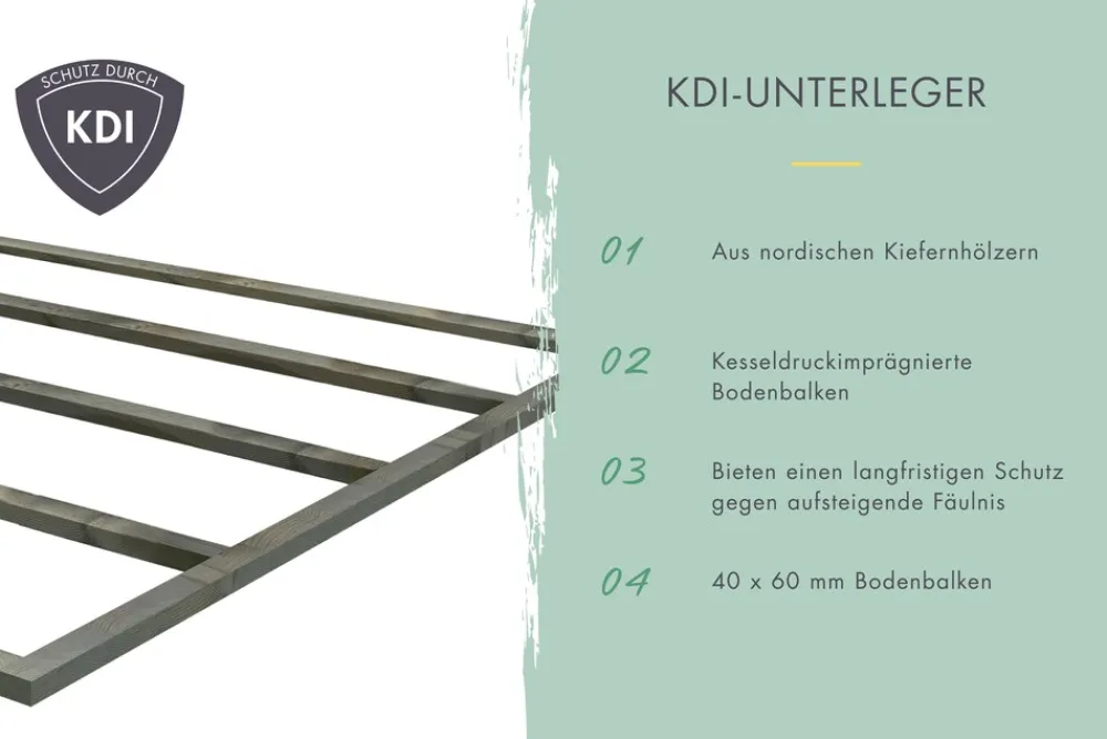 Karibu Hybrid Gartenhaus Hollywood naturbelassen inkl. Fußboden Gartenlaube Geräteschuppen Gartenhütte Hot