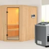 Karibu Innensauna Ella mit 9kW Bio Ofen und Steuergerät Easy Sale