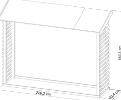 Karibu Holztechnik Karibu Kaminholzunterstand XL inkl. Dacheindeckung Online