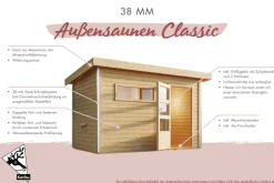 Karibu Holztechnik Karibu 8 mm Saunahaus Angelia - Saunaofen mit eingebauter Steuerung 9 kW naturbelassen Set Discount