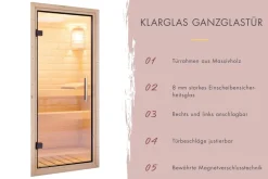 Karibu Holztechnik Karibu 73 mm Saunahaus Belmira inkl. Saunaofen mit eingebauter Steuerung 9 kW schwarz naturbelassen Best