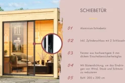 Karibu Holztechnik Karibu 73 mm Saunahaus Belmira inkl. Saunaofen mit eingebauter Steuerung 9 kW schwarz naturbelassen Best