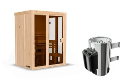 Karibu Holztechnik Karibu 68 mm Sauna Ida inkl. Ofen ,6 kW intgr. Strg Best
