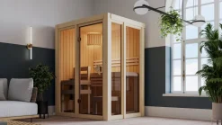 Karibu Holztechnik Karibu 68 mm Sauna Ida inkl. Ofen ,6 kW intgr. Strg Best