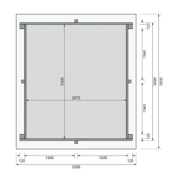 Karibu Rechteckiger kdi Massivholz Pool 308,7 x 276,5 cm Leitern und Zubehör inklusive ^ Karibu Holztechnik