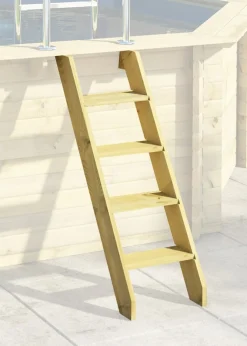 Karibu Rechteckiger kdi Massivholz Pool 308,7 x 276,5 cm Leitern und Zubehör inklusive ^ Karibu Holztechnik