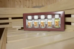 Sauna "Havasu" SET naturbelassen mit 9kW Ofen ^ Karibu Online