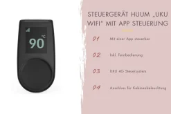 Karibu Sparset Saunaofen 9 kw finnisch + Steuergerät huum "uku wifi" mit App Steuerung ^ Karibu Holztechnik