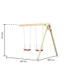 Karibu Spielturm Lotti Satteldach + Rutsche + Doppelschaukel ^ Karibu Holztechnik Clearance