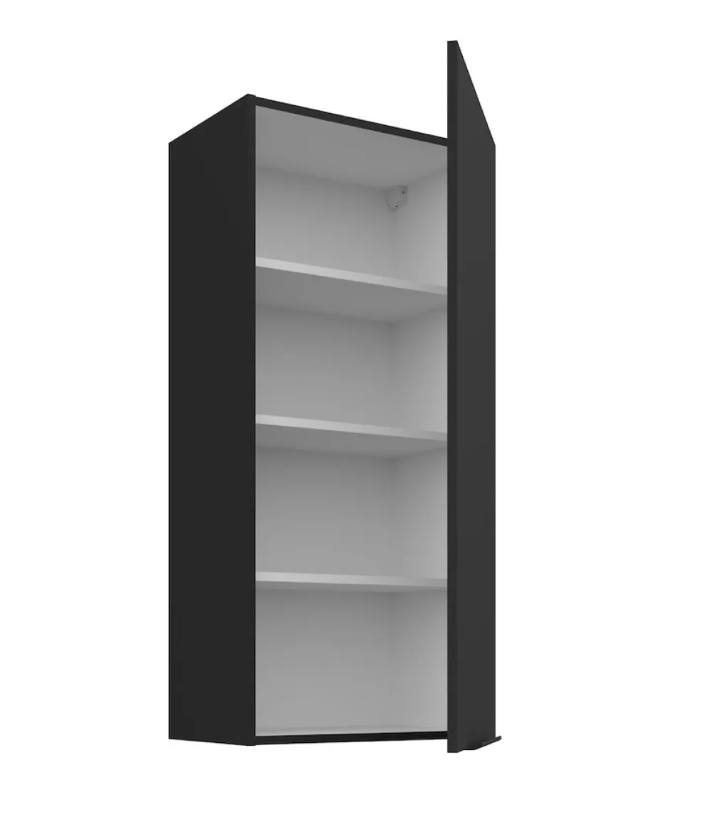 Küche ARIA Hängeschrank 50 cm Höhe 90 cm Schwarz Küchenzeile Anti Fingerprint ^ Küchen-Preisbombe Discount