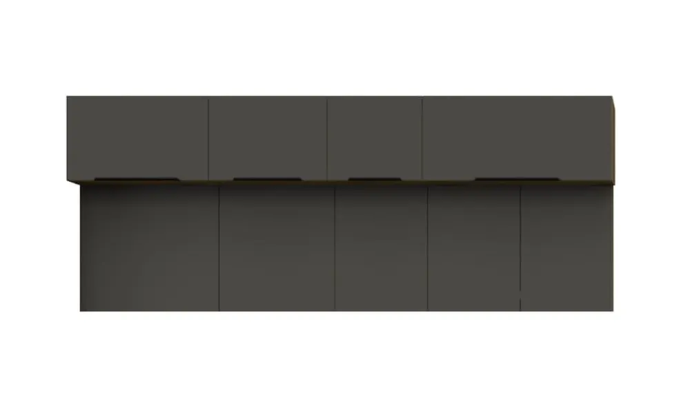 Küchen Aufsatzschrank 60 Küche ARIA Graphite matt Küchenzeile Anti Fingerprint ^ Küchen-Preisbombe Outlet