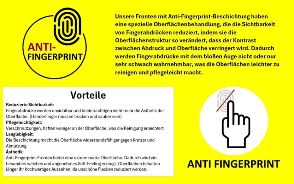 Küchen Aufsatzschrank 60 Küche ARIA Graphite matt Küchenzeile Anti Fingerprint ^ Küchen-Preisbombe Outlet