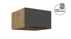 Küchen Aufsatzschrank 60 Küche ARIA Graphite matt Küchenzeile Anti Fingerprint ^ Küchen-Preisbombe Outlet