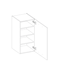 Küchen Hängeschrank 45 cm MONZA Okapi Nußbaum Küche Küchenzeile 90 cm hoch ^ Küchen-Preisbombe Discount