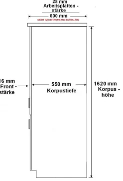 Küchen Midi Hochschrank 60 Lara Cappuccino Hochglanz Küchenzeile Küchenblock ^ Küchen-Preisbombe Clearance